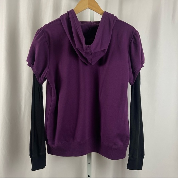 Disney Juniors Plus 1X Tinkerbell Sweater Hooded Zip Jacket Thermal Sleeve - Picture 2 of 7